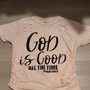 Cutout Design Women's Shirt with Inspirational Print